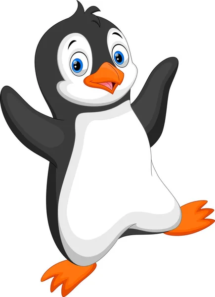 Cute Baby Penguin Cartoon — Stock Vector