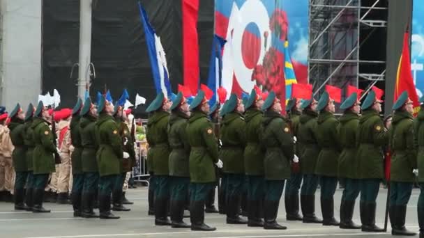 Ensayo del desfile de la victoria, Rusia — Vídeos de Stock