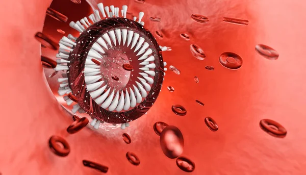 Doença Por Vírus Corona Covid Infecção Ilustração Médica Células Vírus — Fotografia de Stock