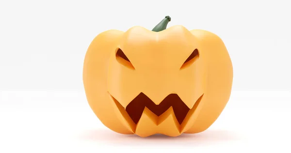 Render Celebración Halloween Cabeza Calabaza Tallado Sonrisa Ojos Rasgados Utilizados —  Fotos de Stock