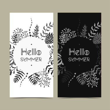 Vektör kart şablonları. Kullanılabilir davetiye, broşür, menü, broşür. Buket maskeli.