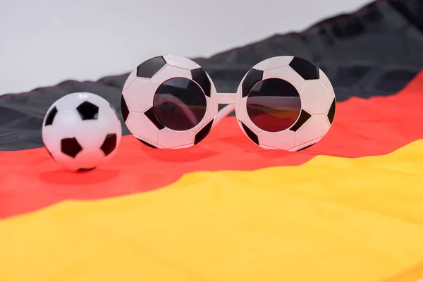 Football Abstract Glasses German Flag Football Soccer Background — Stock Photo, Image