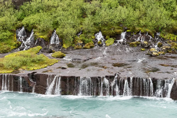 Widok Część Dawnej Wodospad Islandia — Zdjęcie stockowe