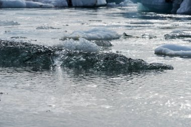 Buz buzul Lagoon İzlanda'daki closeup