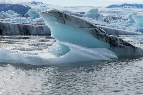 Close Van Ijs Uit Lagune Gletsjer Ijsland Stockafbeelding