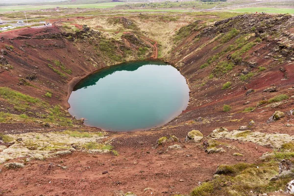 Keri Lago Cratera Vulcânica Também Chamado Kerid Kerith Islândia Parte — Fotografia de Stock