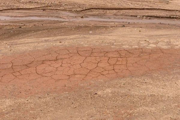 Ground background. Ground details from the geothermal area in Hverir in Iceland