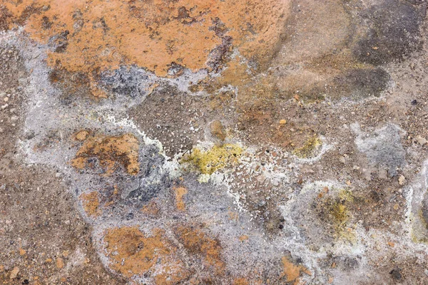 Ground background. Ground details from the geothermal area in Hverir in Iceland