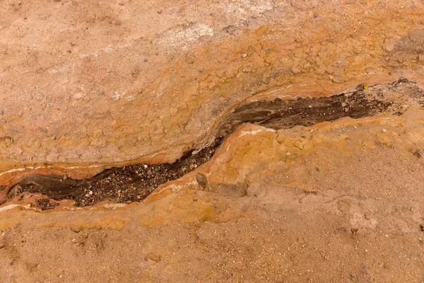 Fundo Solo Detalhes Solo Área Geotérmica Hverir Islândia — Fotografia de Stock