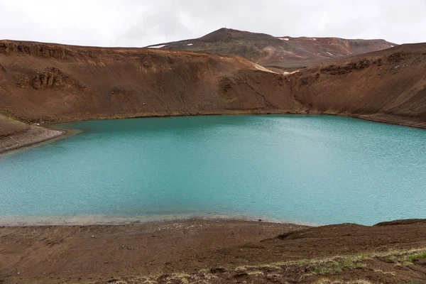 Utsikt Över Viti Kratern Vid Krafla Geotermiska Området Island — Stockfoto