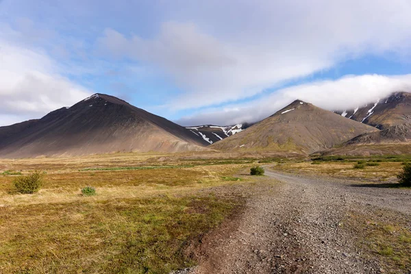 Bela Vista Das Montanhas Sol Islândia — Fotografia de Stock