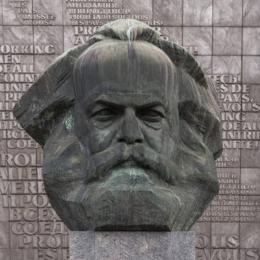 Karl Marx anıtı Chemnitz, Saksonya, Almanya 'da