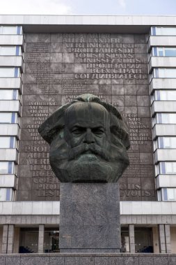Karl Marx anıtı Chemnitz, Saksonya, Almanya 'da