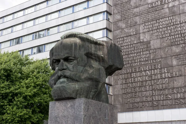 Monumento Karl Marx Chemnitz Sajonia Alemania — Foto de Stock