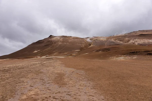 Geotermalna Obszar Hverir Islandii Turystycznych Atrakcji Przyrodniczych Islandii — Zdjęcie stockowe
