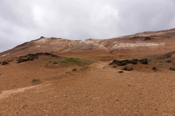 Geothermal Area Hverir Iceland Tourist Natural Attractions Iceland — Stock Photo, Image