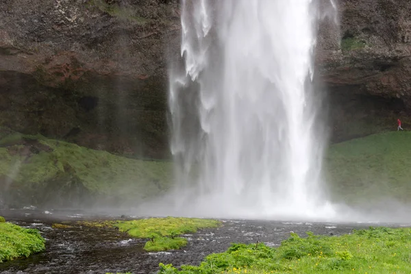 Seljalandsfoss Wasserfall Erstaunliche Touristenattraktion Von Island — Stockfoto