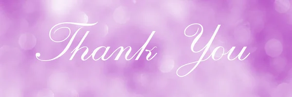 Thank You Lettering Purple Blurred Background Lights — Stock Photo, Image