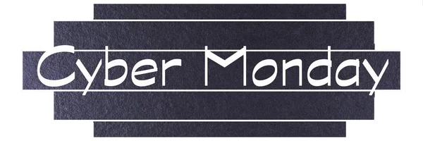 Cyber Monday Modello Banner Nero Astratto Etichetta Cyber Monday — Foto Stock