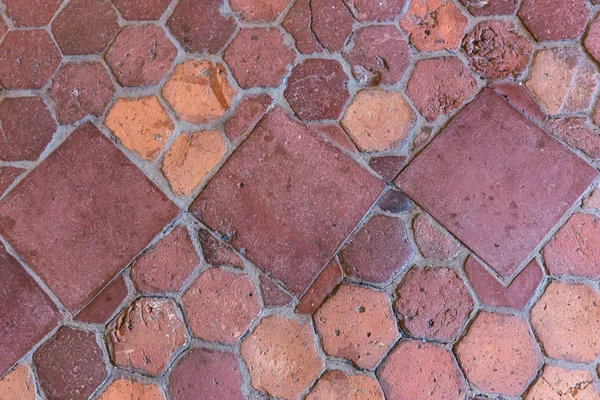 Old Red Brick Floor Textures Backgrounds Can Used Background Texture — Stock Photo, Image