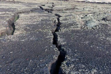 Kırık dünya Timanfaya Milli Parkı'nda Lanzarote Adası
