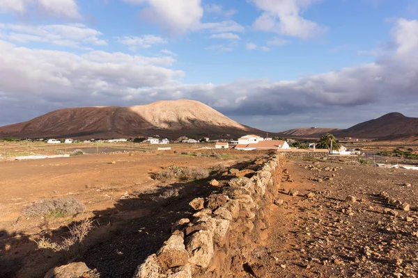 Landscape Cloudy Sky Region Oliva Fuerteventura Canary Islands Spain — Stock Photo, Image