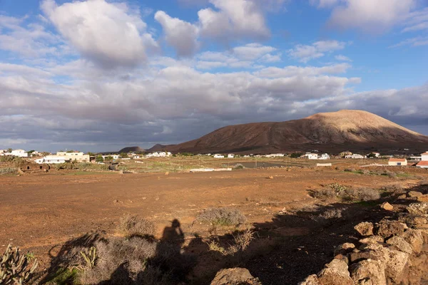 Landscape Cloudy Sky Region Oliva Fuerteventura Canary Islands Spain — Stock Photo, Image
