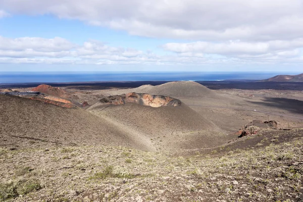 Cráter Volcánico Parque Nacional Timanfaya Lanzarote Islas Canarias España — Foto de Stock