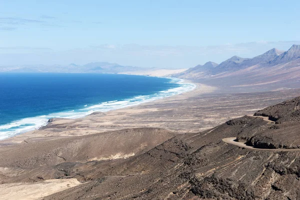 Blick Auf Den Strand Von Cofete Fuerteventura Kanarische Inseln Spanien — Stockfoto
