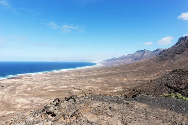 Blick Auf Den Strand Von Cofete Fuerteventura Kanarische Inseln Spanien — Stockfoto