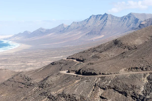 Dirty Road Leading Cofete Beach Fuerteventura Canary Islands Spain — Stock Photo, Image