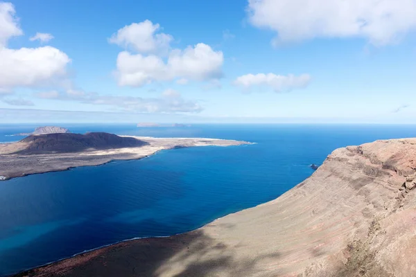 Volcanic Island Graciosa View Lanzarote Canary Islands Spain — Stock Photo, Image