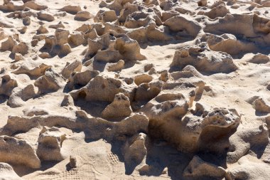 Fuerteventura benzersiz kaya oluşumu. Kanarya Adaları. İspanya