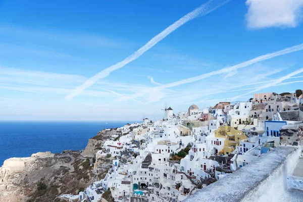 Vista Ciudad Oia Isla Santorini Países Bajos —  Fotos de Stock