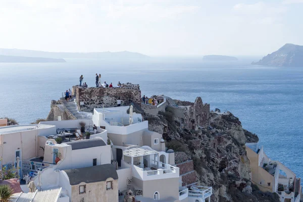 Vista Sobre Cidade Oia Ilha Santorini Grécia — Fotografia de Stock