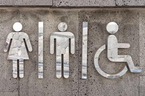 Znak Dla Kobiet Mężczyzn Osób Niepełnosprawnych — Zdjęcie stockowe