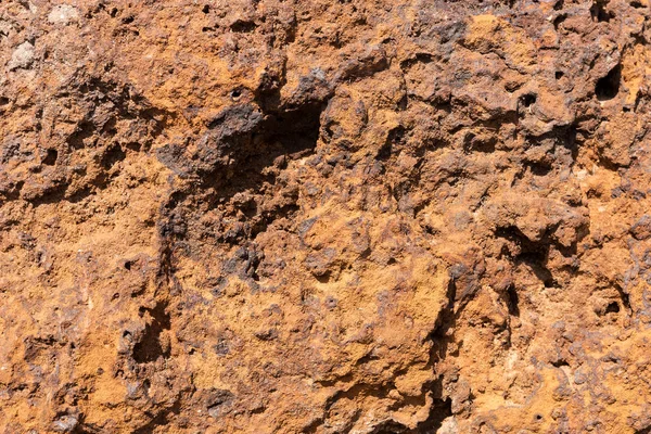 Pedra Vulcânica Natural Vermelho Marrom Superfície Rocha Vulcânica — Fotografia de Stock