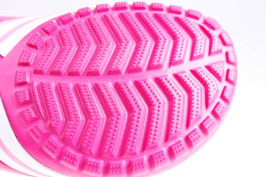 Yaz ayakkabılarıpembe kauçuk taban profili