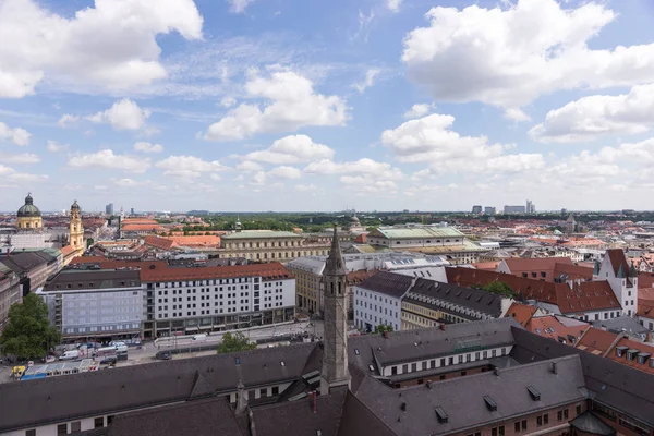 Münchner Innenstadt Und Altstadtsilhouette Blick Auf Altstadt Mit Dächern Und — Stockfoto