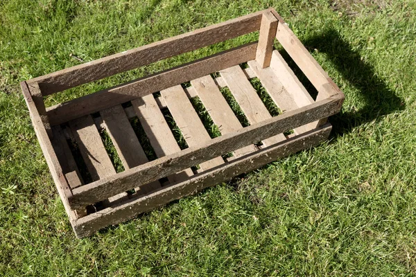 Empty wooden box for transportation and storage of products. Empty crate for fruits and vegetables