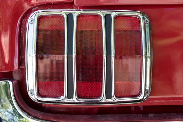 Luz Cauda Velho Cabriolet Vermelho Detalhe Carro Velho Vermelho Músculo — Fotografia de Stock