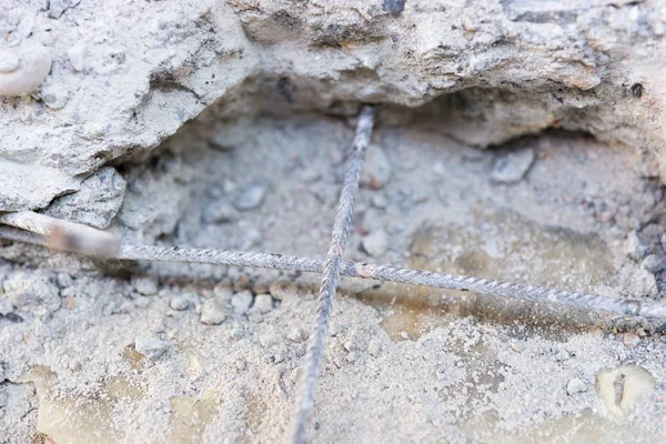 Metal Wire Rod Reinforcement Concrete Cement — Stock Photo, Image