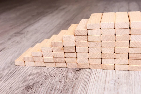 Fából Készült Tömbök Lépcsők Vállalkozásfejlesztési Növekedési Koncepció — Stock Fotó