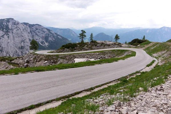 Strada Panoramica Curva Lunga Chiamata Loser Panoramastrasse Austria — Foto Stock