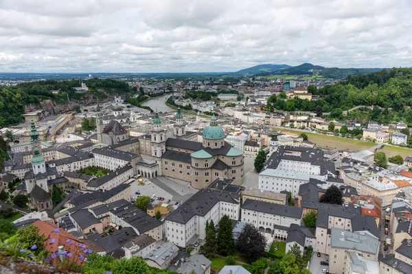 Dächer Bebauen Das Stadtbild Von Salzburg Stadtansicht Von Salzburg Salzburger — Stockfoto