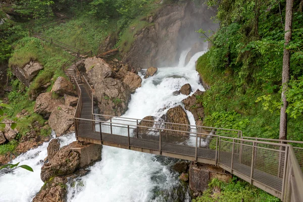 Ponte Sul Fiume Dalla Cascata Gollinger Austria — Foto Stock