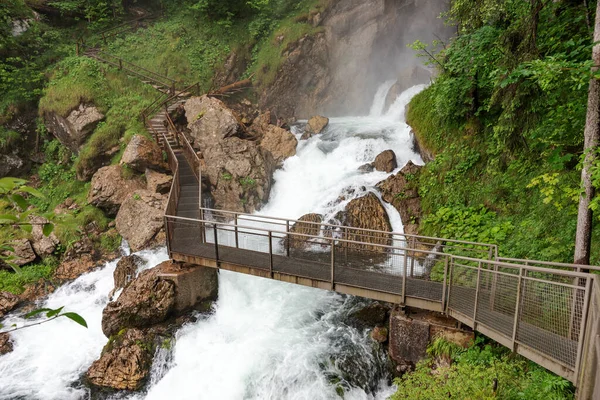 Ponte Sul Fiume Dalla Cascata Gollinger Austria — Foto Stock