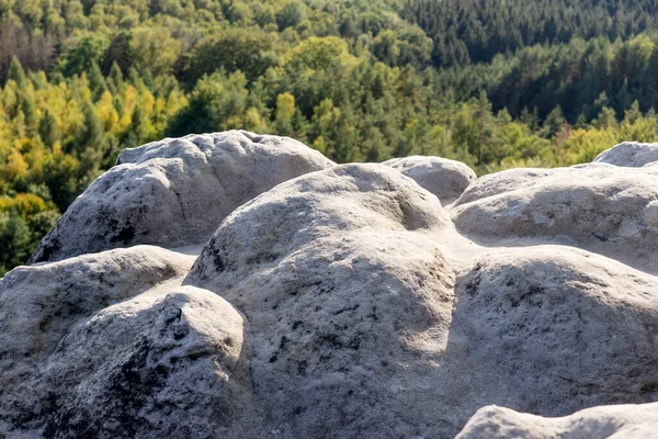 Close Van Heldere Rotsen Saksisch Zwitserland Duitsland — Stockfoto