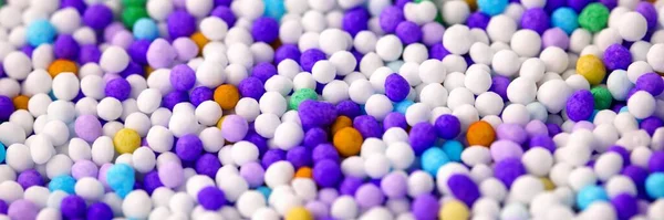 Pequeñas Perlas Azúcar Comestibles Coloridas Para Decoración Alimentos Panorama — Foto de Stock