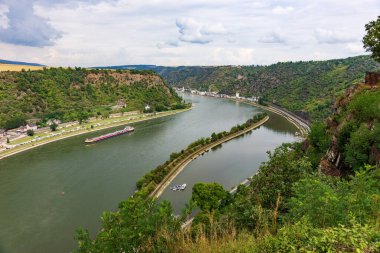 Loreley 'den Ren manzarası. Almanya